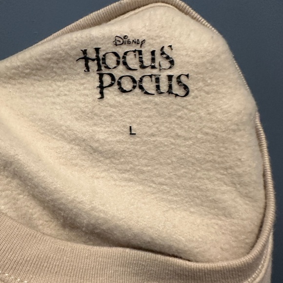 Disney Hocus Pocus Sweatshirt Crewneck Crop spell on you Sanderson Sisters Sz L - Picture 2 of 10